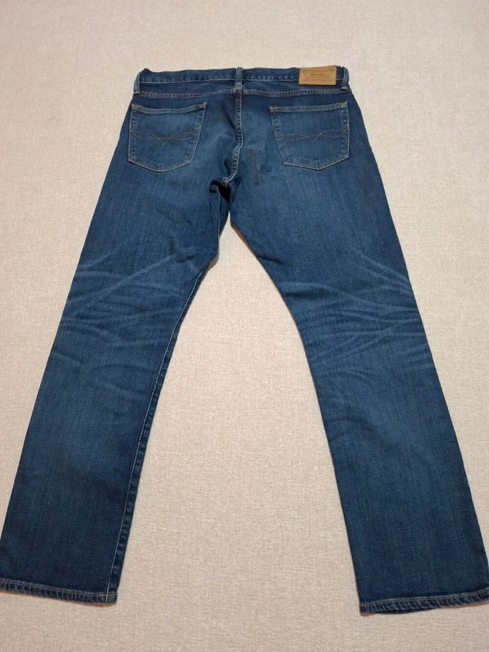 Polo Ralph Lauren Varick Slim Straight Jeans Men 34x30 Stretch Blue Denim
